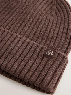 Next Chocolate Brown Knitted Beanie Hat (1-16yrs)