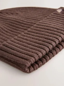 Next Chocolate Brown Knitted Beanie Hat (1-16yrs)