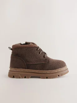 Next Chocolate Brown Lace-Up Boots^BOY Baby Boots|Boots