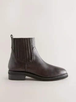 Discount Next Chocolate Brown Leather Forever Comfort® Chelsea Boots