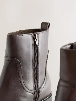 Discount Next Chocolate Brown Leather Forever Comfort® Chelsea Boots