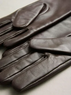 Outlet Next Chocolate Brown Leather Gloves