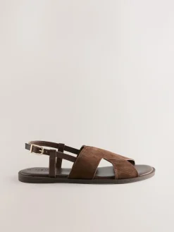 Next Standard/Wide Fit Stitched Slingback Sandals^Women Wide Fit & Extra Wide Fit