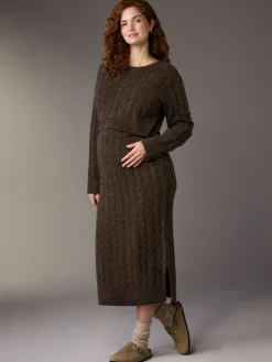 Next Maternity Knitted Nursing Dress^Women Midi Dresses