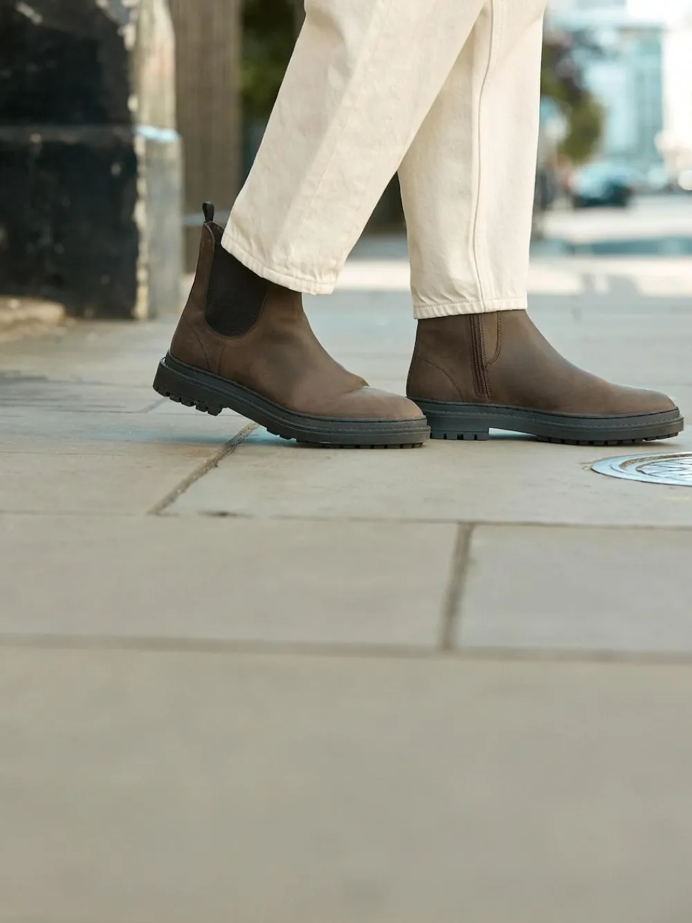 Discount Next Forever Comfort® Round Toe Chelsea Boots Chocolate Brown Oiled Leather