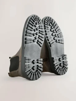 Discount Next Forever Comfort® Round Toe Chelsea Boots Chocolate Brown Oiled Leather