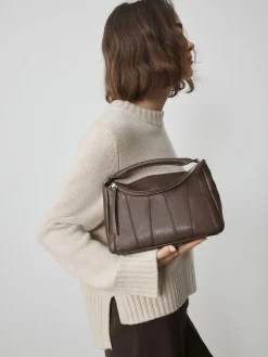 Next Chocolate Brown Panel Cross-Body Bag^Women Bags
