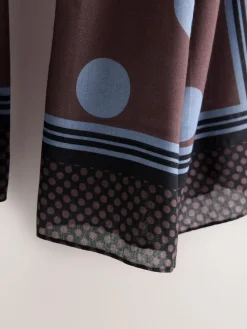 Next Chocolate Brown Polka Dot Lightweight Scarf