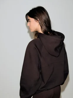 Online Next Relaxed Fit Heavyweight Regular Length Hoodie Chocolate Brown