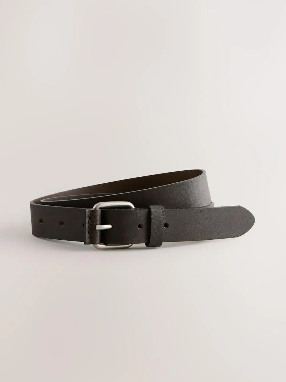 Online Next Roller Tab Casual Leather Belt Chocolate Brown