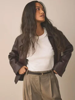 Clearance Next Chocolate Brown Skinny Leather Belt