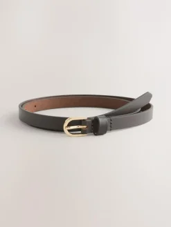 Clearance Next Chocolate Brown Skinny Leather Belt