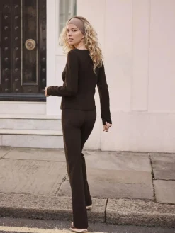 Next Soft Touch Rib Ruched Flare Leggings^Women Loungewear|Leggings & Sweatpants