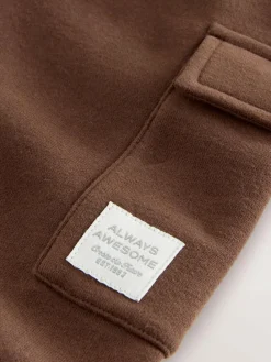 Outlet Next Soft Touch Jersey Utility Joggers (3mths-7yrs) Chocolate Brown