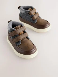 Next Chocolate Brown Standard Fit (F) Touch Fastening Boots^BOY Baby Boots|Boots