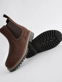 Next Standard Fit (F) Leather Warm Lined Chelsea Boots^BOY Boots|Boots