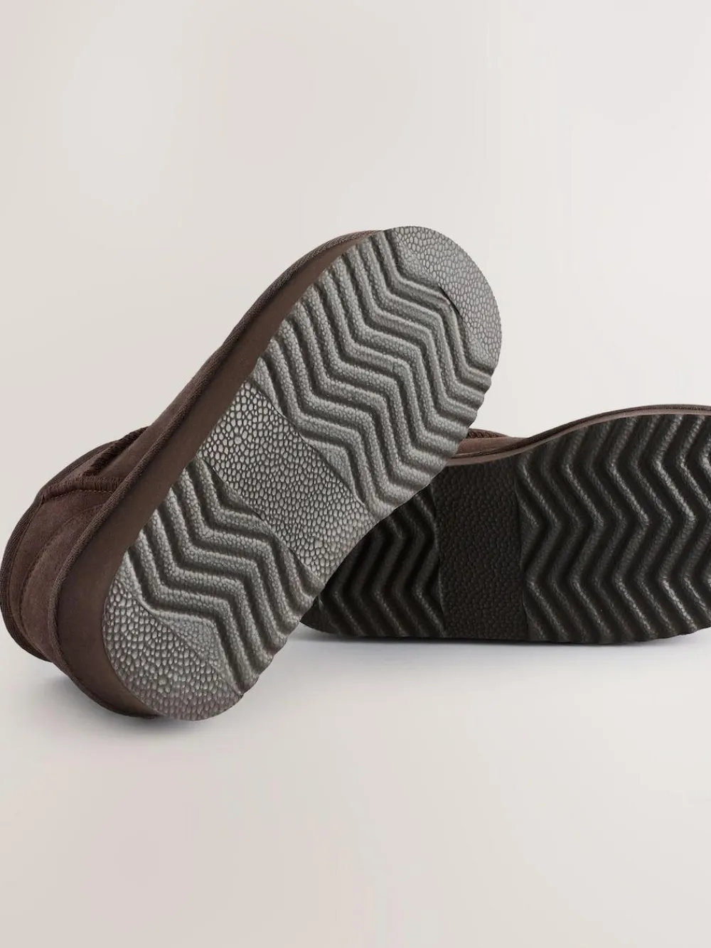 Next Chocolate Brown Standard Fit (F) Flatform Mini Warm Lined Water Repellent Suede Pull-On Boots^ Boots|Boots & Wellies