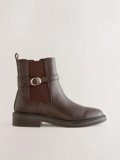 Next Standard/Wide Fit Buckled Chelsea Boots^Women Wide Fit & Extra Wide Fit|Boots & Wellies