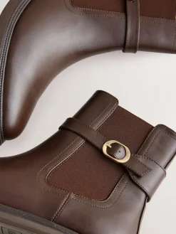 Next Standard/Wide Fit Buckled Chelsea Boots^Women Wide Fit & Extra Wide Fit|Boots & Wellies