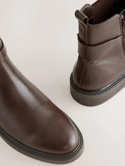Next Standard/Wide Fit Buckled Chelsea Boots^Women Wide Fit & Extra Wide Fit|Boots & Wellies