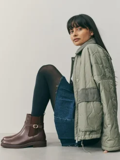 Next Standard/Wide Fit Buckled Chelsea Boots^Women Wide Fit & Extra Wide Fit|Boots & Wellies