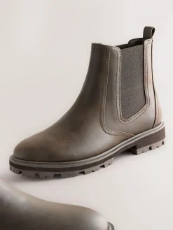 Next Standard/Wide Fit Chelsea Boots Chocolate Brown