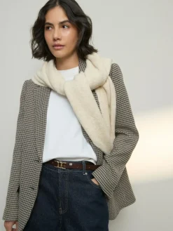 Sale Next Statement Buckle Skinny Leather Belt Chocolate Brown