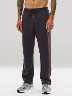 Outlet Next Chocolate Brown Straight Fit Relaxed Fit Brushback Heavyweight Joggers