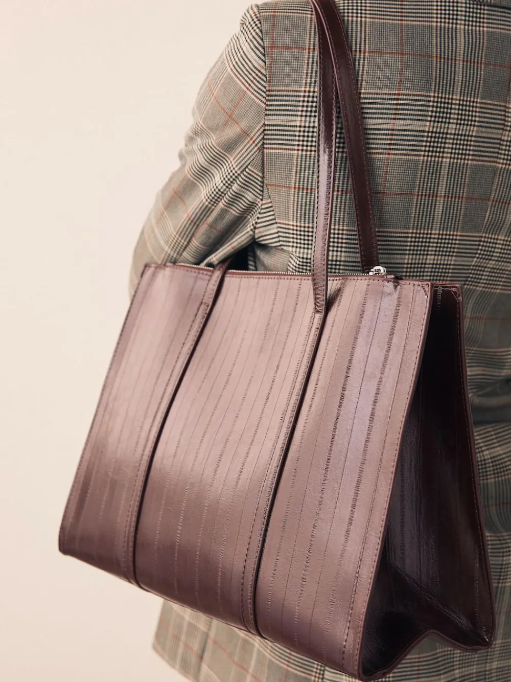 Online Next Structured Tote Bag Chocolate Brown