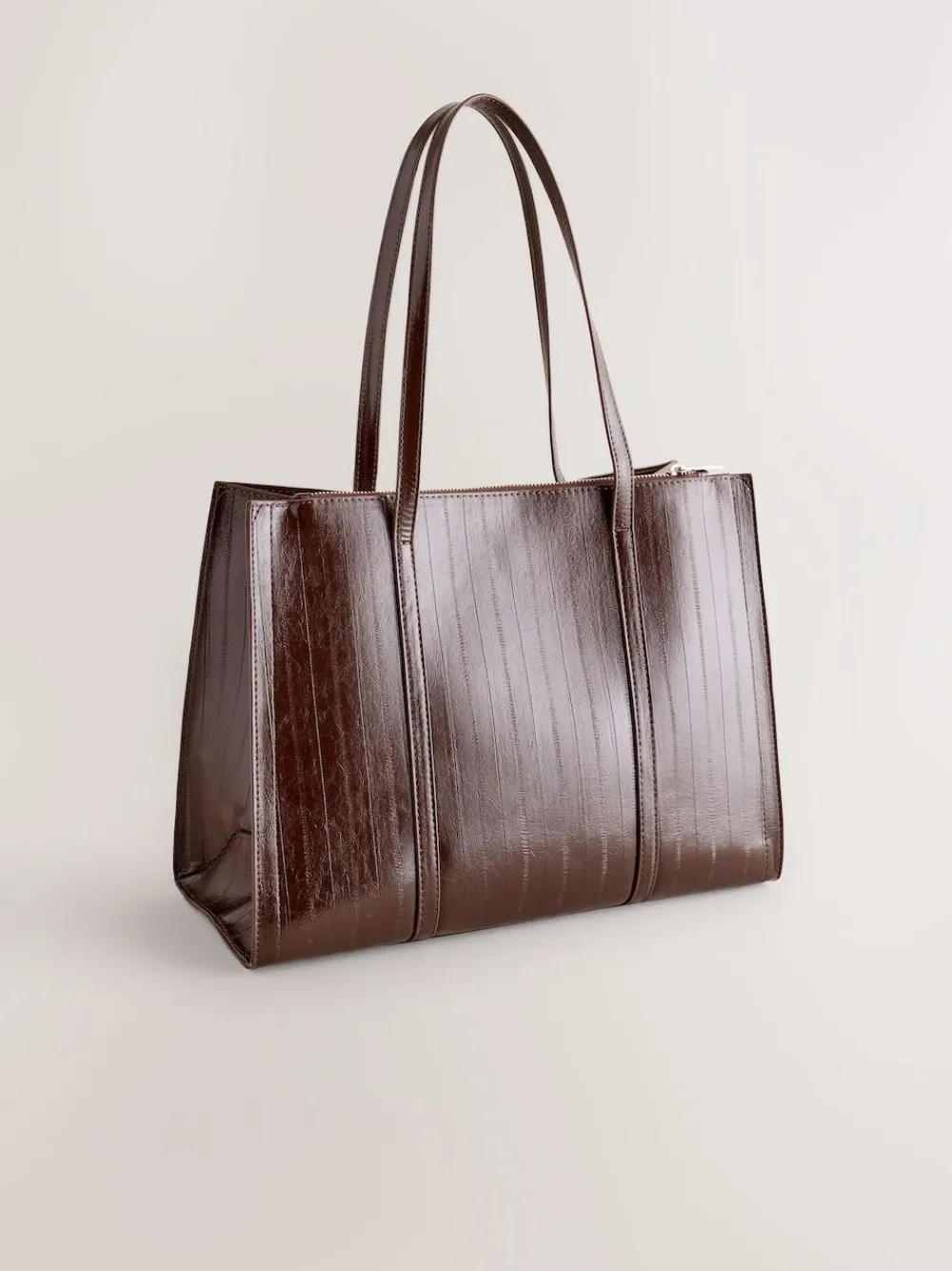Online Next Structured Tote Bag Chocolate Brown