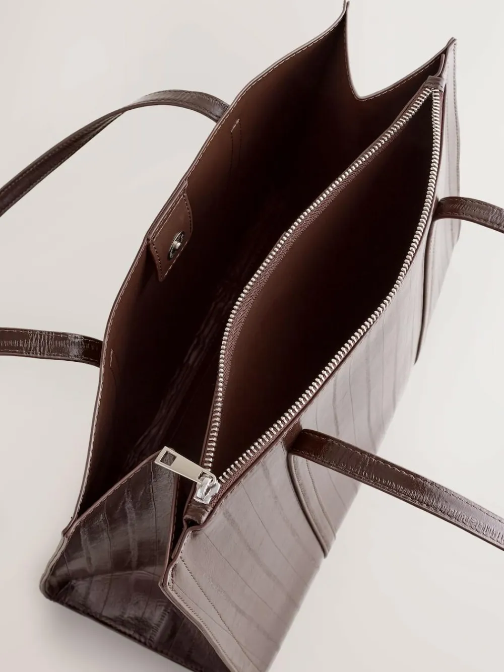 Online Next Structured Tote Bag Chocolate Brown