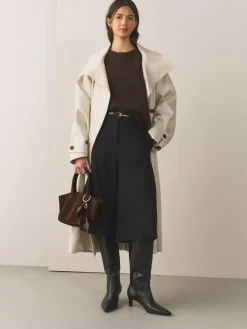 Next Chocolate Brown Suede Flower Charm Cross-Body Bag^Women Bags