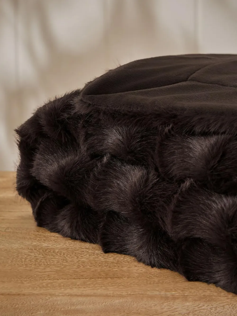 Next Textured Faux Fur Check Throw^ Cushions & Throws