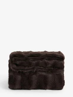 Next Textured Faux Fur Check Throw^ Cushions & Throws