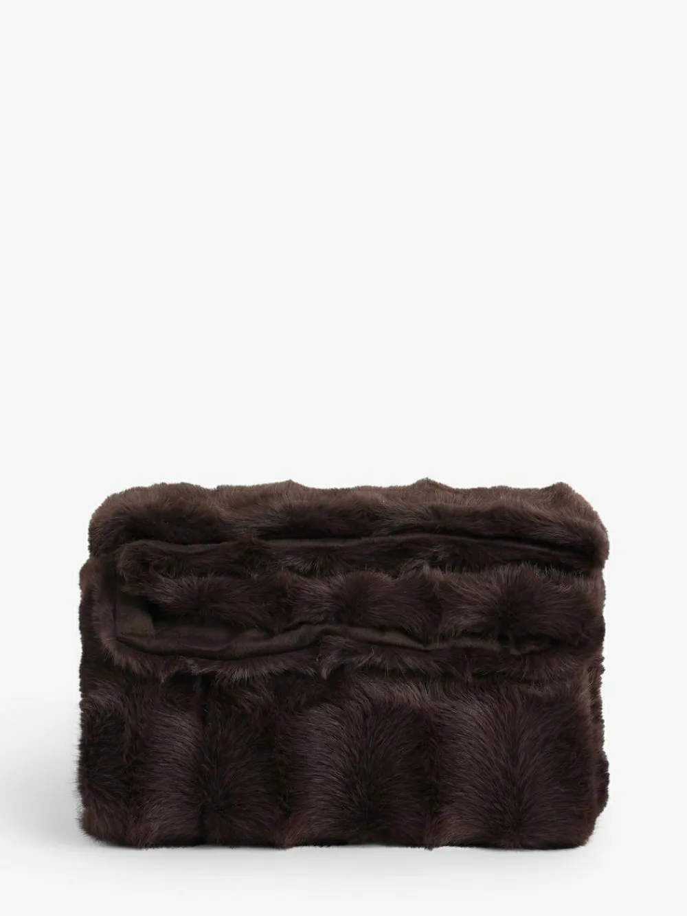 Next Textured Faux Fur Check Throw^ Cushions & Throws