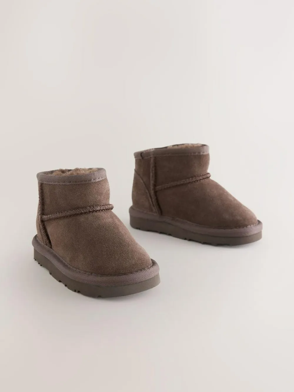 Outlet Next Chocolate Brown Water Repellent Standard Fit (F) Suede Pull On Boots