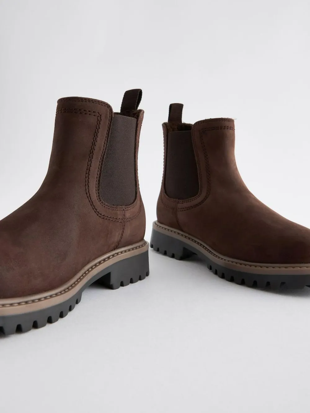 Next Wide Fit (G) Leather Warm Lined Chelsea Boots^BOY Boots|Boots