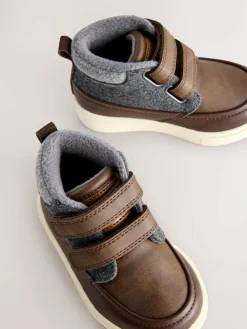 Next Chocolate Brown Wide Fit (G) Touch Fastening Boots^BOY Baby Boots|Boots