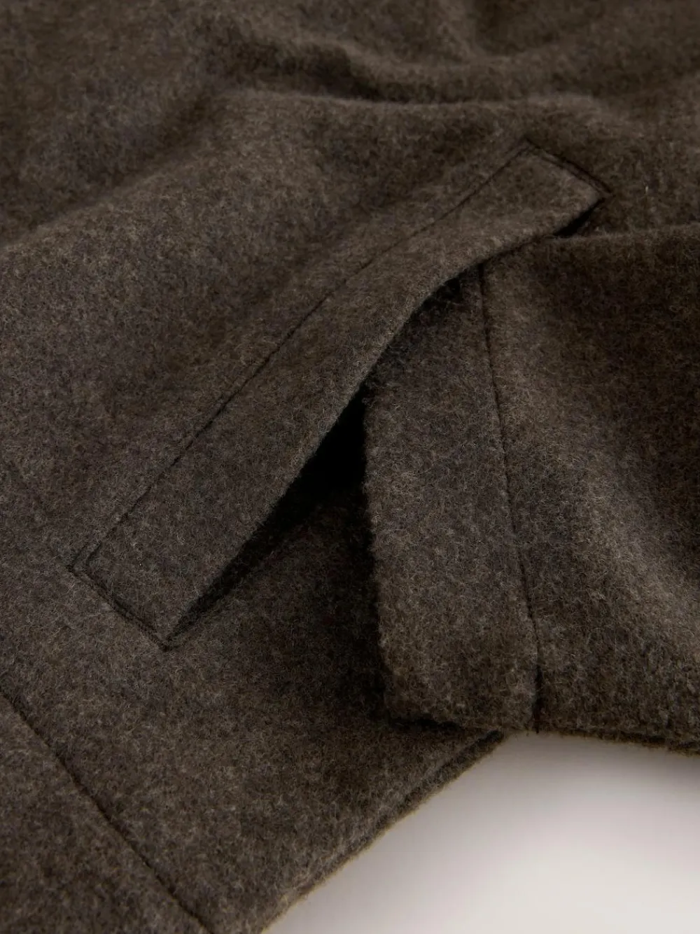 Discount Next Chocolate Brown Wool Look Zip Through Funnel Fleece