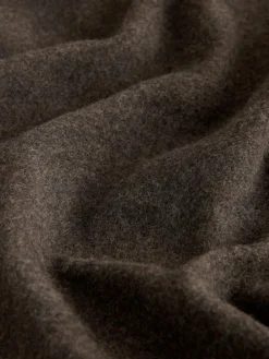 Discount Next Chocolate Brown Wool Look Zip Through Funnel Fleece