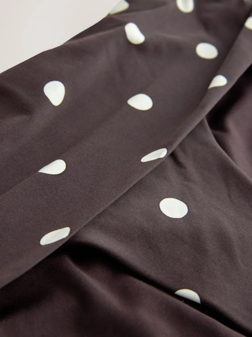 New Next Chocolate Brown/Cream Spot Roll Top Bikini Bottoms