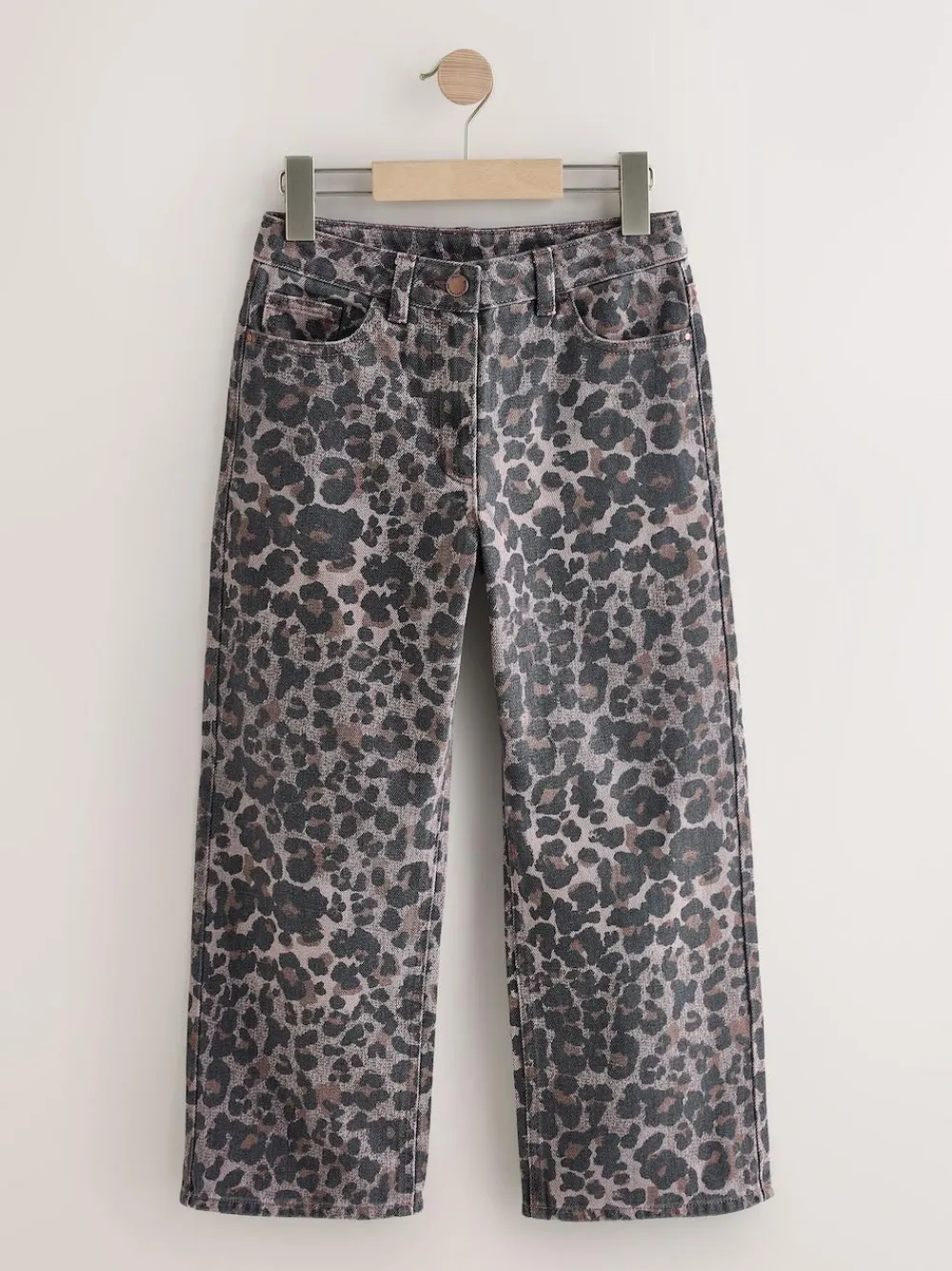 Discount Next Wide Leg Jeans (3-16yrs) Chocolate Leopard