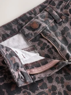 Discount Next Wide Leg Jeans (3-16yrs) Chocolate Leopard