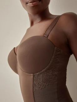 Next DD+ Firm Tummy Control Lightly Padded Lace Body^Women Shapewear