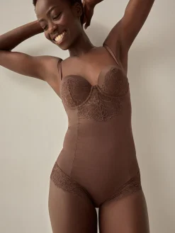 Next Firm Tummy Control Cupped Lace Body^Women Shapewear