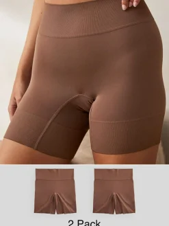 Clearance Next Seamless Smoothing Anti-Chafe Shorts 2 Pack Chocolate Nude