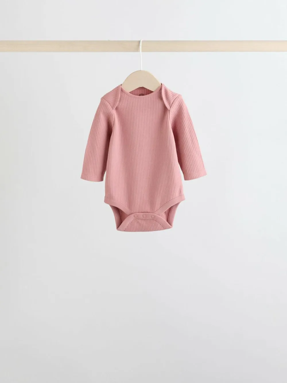 Next Chocolate Pink Long Sleeve Baby Bodysuits 5 Pack^ Newborn Clothing|Baby Girls