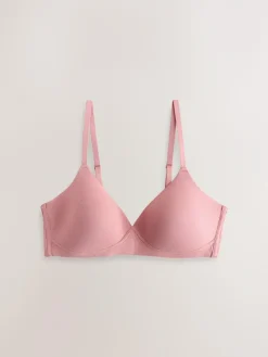 Discount Next Pad Non Wire Cotton Blend Ultimate Comfort Bras 3 Pack Chocolate/Pink/Cream