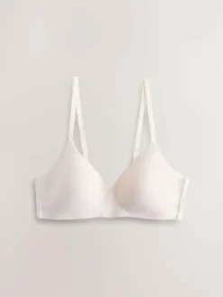 Discount Next Pad Non Wire Cotton Blend Ultimate Comfort Bras 3 Pack Chocolate/Pink/Cream