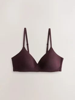 Discount Next Pad Non Wire Cotton Blend Ultimate Comfort Bras 3 Pack Chocolate/Pink/Cream